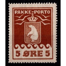 1915 - Grønland - AFA 6 - 5 øre brun - Frimærke - Ustemplet.